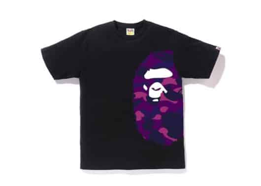 BAPE Color Camo Side Big Ape Head Tee Black/Purple
