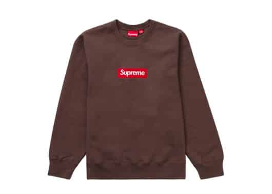 Supreme Box Logo Crewneck (FW22) Brown
