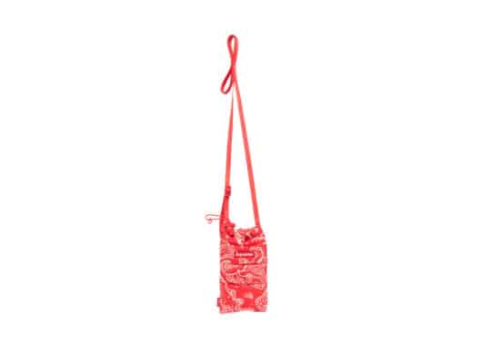 Supreme Puffer Neck Pouch Red Paisley