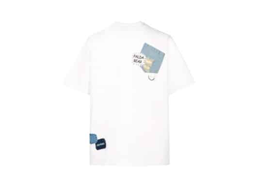 13De Marzo Denim Patchwork Tee White - Image 2