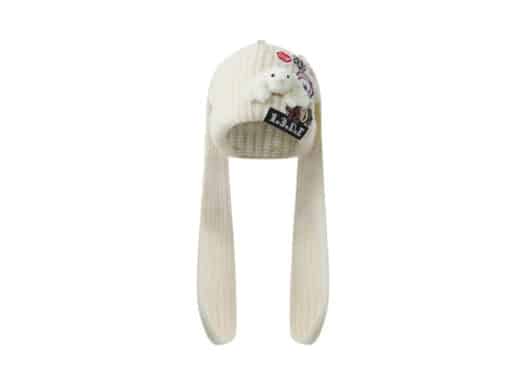 13De Marzo Doozoo Ear Badges Beanie White