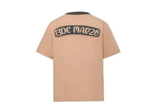 13De Marzo Fake-2-Piece Plush Bear Tee Brown - Image 2