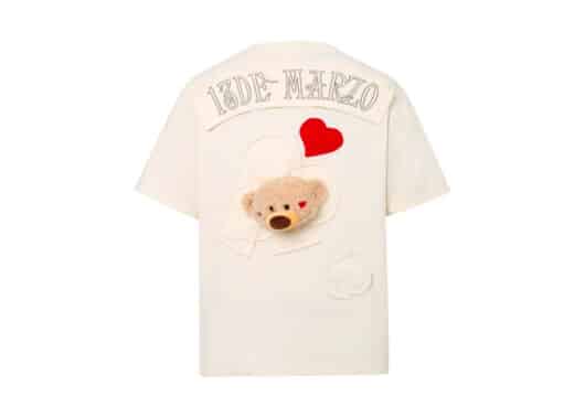 13De Marzo Poker Three-dimensional Heart Tee Beige
