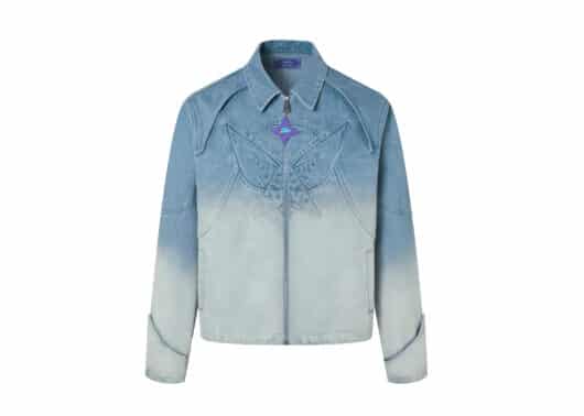 13De Marzo x League Of Legends Washed Gradient Denim Jacket Blue - Image 2