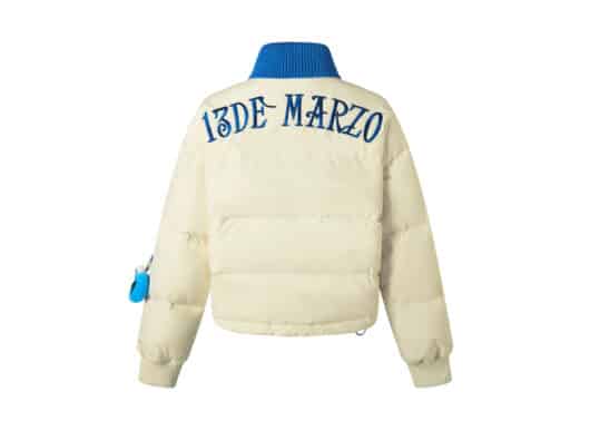 13De Marzo x Sesame Street Cookie Monster Down Jacket Cream - Image 2