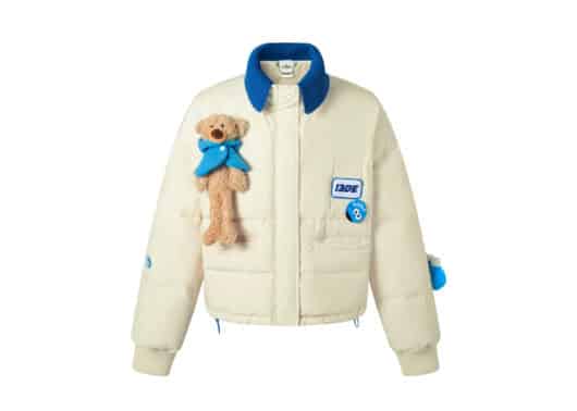 13De Marzo x Sesame Street Cookie Monster Down Jacket Cream