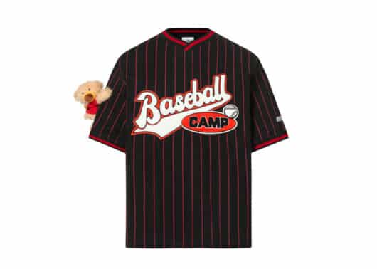 13De Marzo x Sesame Street Elmo V-neck Baseball Tee Black - Image 2