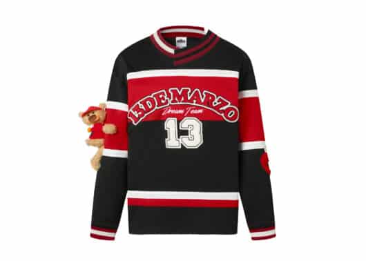 13De Marzo x Sesame Street Elmo V-neck Sweater Black - Image 2