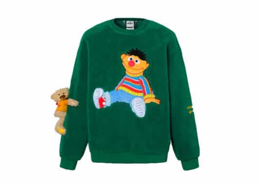 13De Marzo x Sesame Street Ernie Bear Fleece Sweater Green