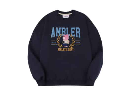 Ambler x Belly Gom Bay Tree Belly Crewneck Navy BMM212