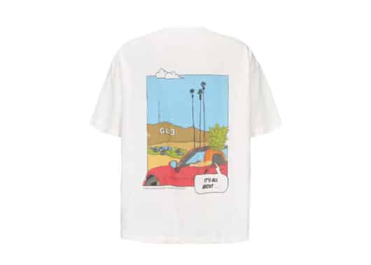 Galliano Landor Retro Sports Car Tee White