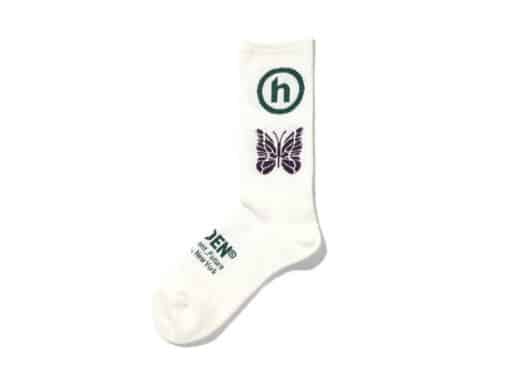 Hidden NY x Needles Jacquard Socks White Green Purple