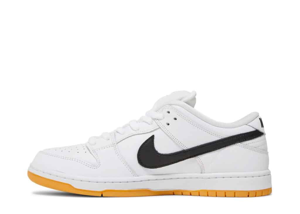 nike dunk low white gum