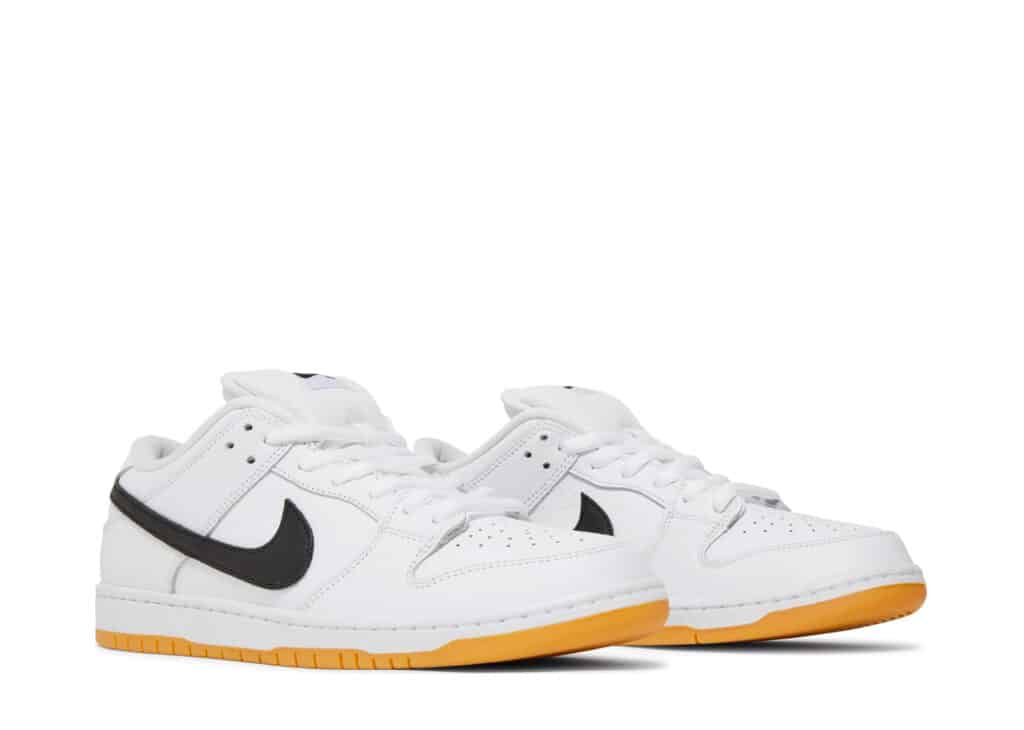 nike dunk low white gum