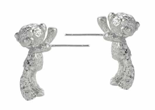 13De Marzo Bear Ear Studs Silver (Set Of 2)