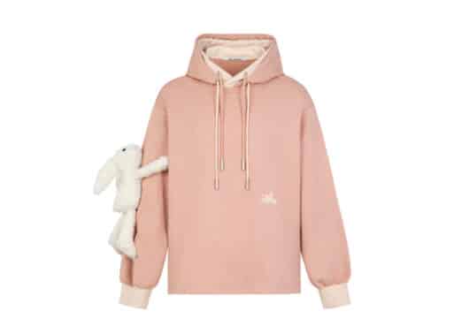 13De Marzo Bunny Forearm Hoodie Pink