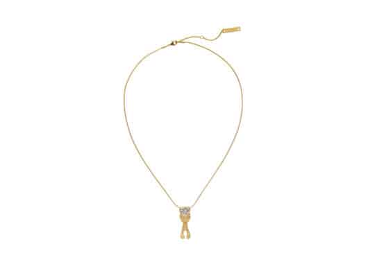 13De Marzo Heart Bear Necklace Gold
