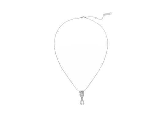 13De Marzo Heart Bear Necklace Silver