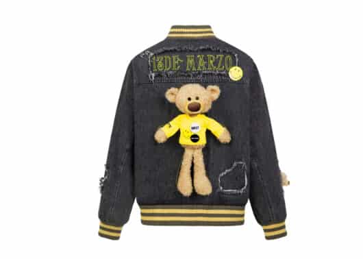 13De Marzo x Smiley Broken Pin Denim Jacket Black - Image 2