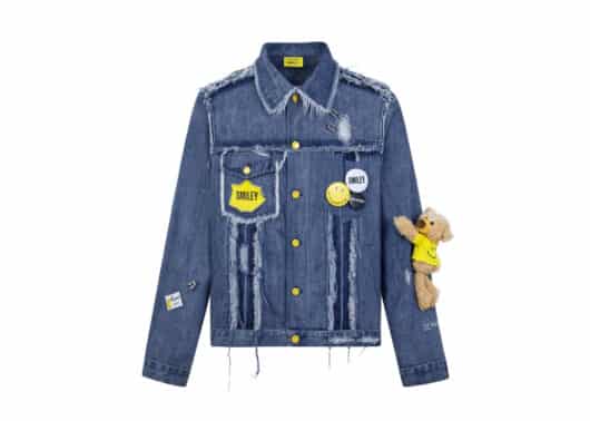 13De Marzo x Smiley Broken Suture Denim Jacket Blue