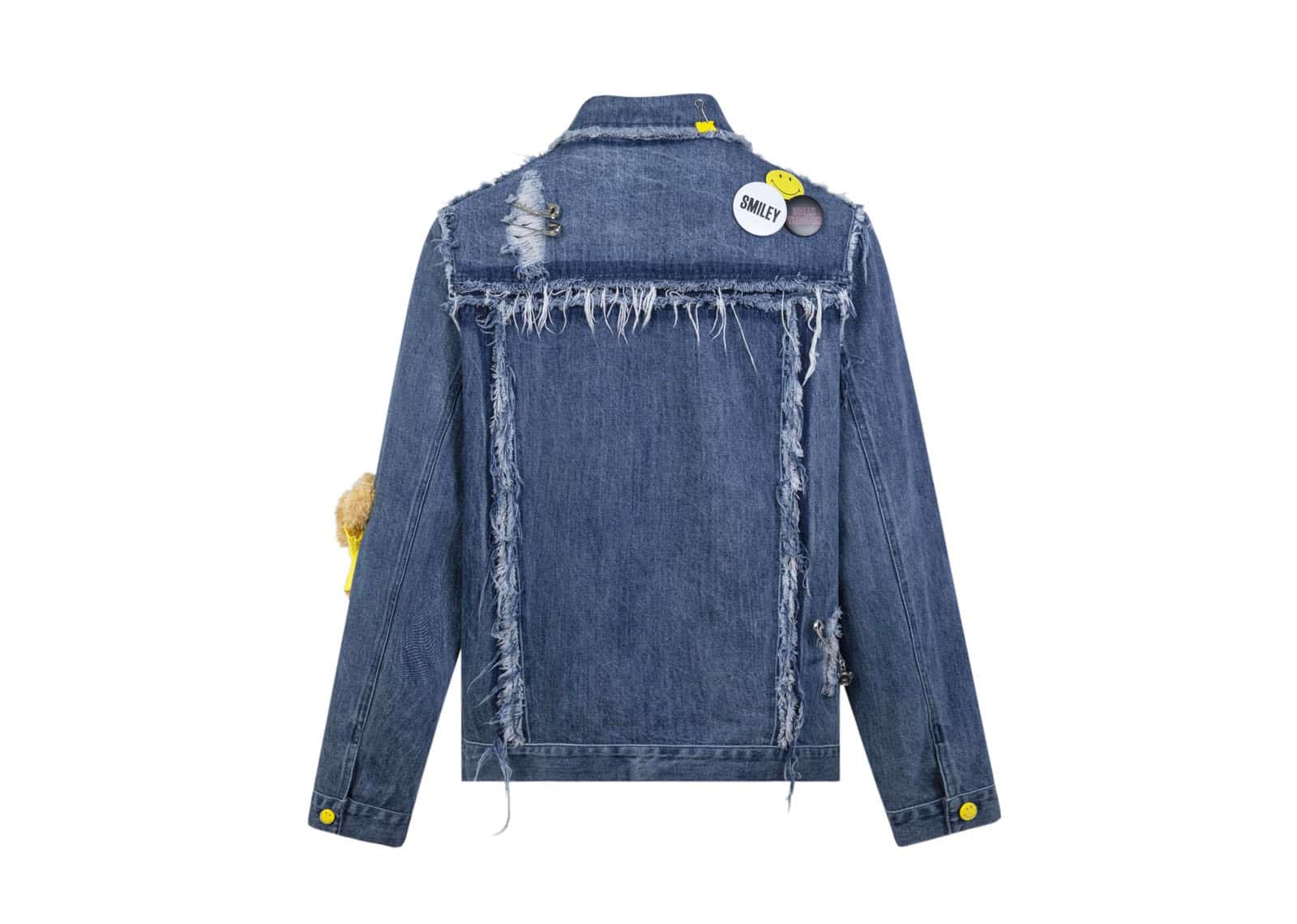 Buy 13De Marzo x Smiley Broken Suture Denim Jacket Blue Online in ...