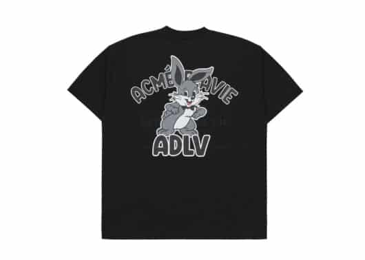 ADLV Cartoon Rabbit Tee Black