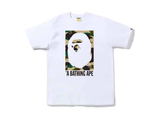 Bape 1St Camo Box Ape Head Tee White/Yellow