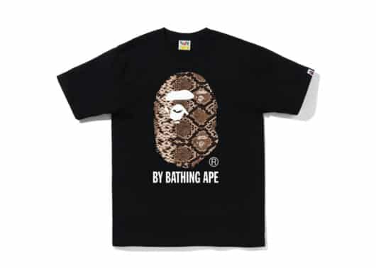 Bape Snake By Bathing Ape Tee Black Beige