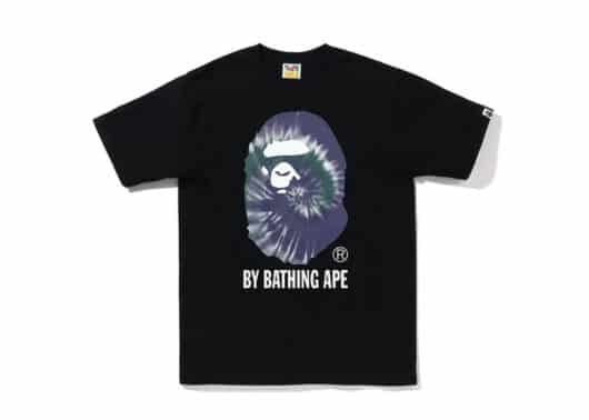 Bape Tie Dye By Bathing Ape Tee Black Purple