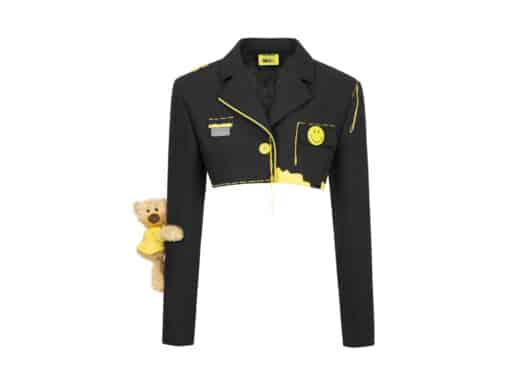 13De Marzo x Smiley Broken Suture Short Suit Black