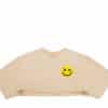Nervis Basic Smile Puff Logo Cropped Tee Sand