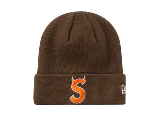 Supreme New Era S Logo Beanie (FW22) Brown