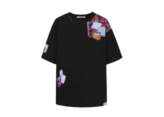 13De Marzo Bear Patch Suture Denim Tee Black front