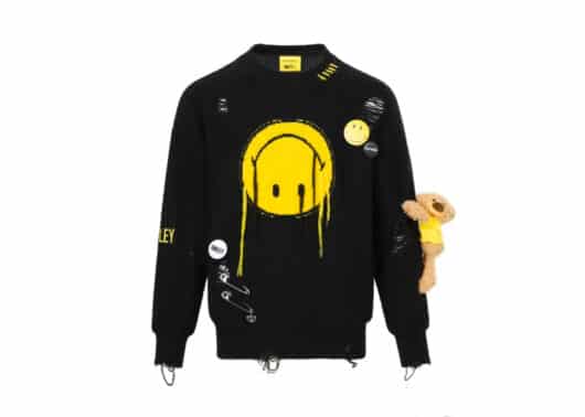 13De Marzo Broken Suture Pin Sweater Black