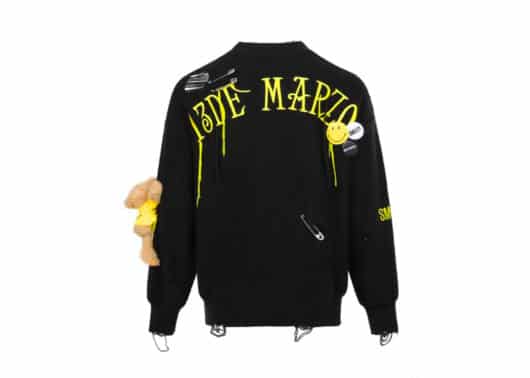 13De Marzo Broken Suture Pin Sweater Black back view