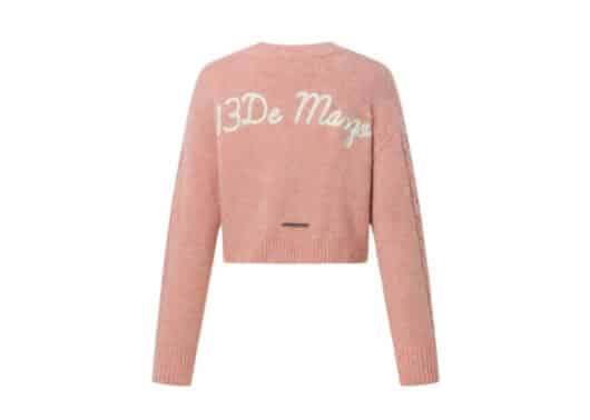 13De Marzo Doozoo Button Knit Cardigan Pink back view