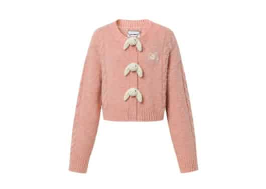 13De Marzo Doozoo Button Knit Cardigan Pink front view