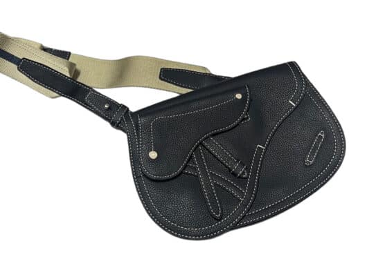 Dior x Kaws Pouch Saddle Navy Blue front view