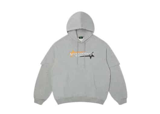 A Few Good Kids Shooting Stars Logo Fake-2-Piece Hoodie Grey
