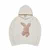 ADLV Cream Fuzzy Rabbit Hoodie Cream