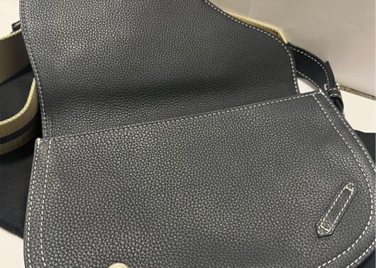 Dior x Kaws Pouch Saddle Navy Blue detail view