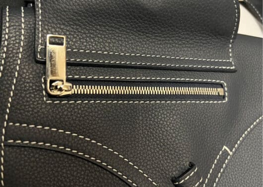 Dior x Kaws Pouch Saddle Navy Blue detail view