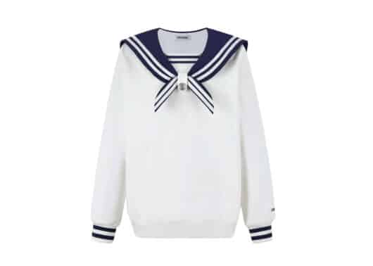 13De Marzo Bear Sailor Sweater White front view