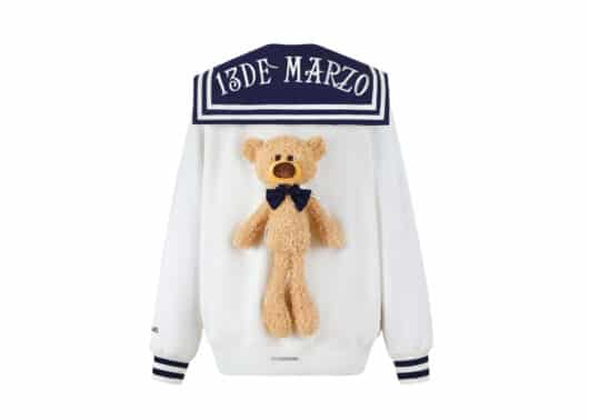 13De Marzo Bear Sailor Sweater White
