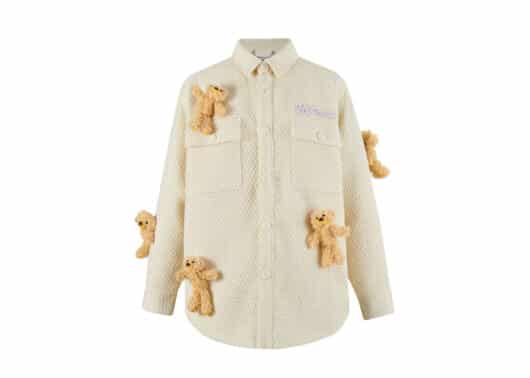 13De Marzo Mini Doozoo Shirt Jacket White front view