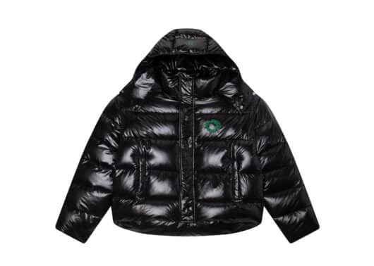 A Few Good Kids Basic Logo Puffer Down Jacket Black front view
