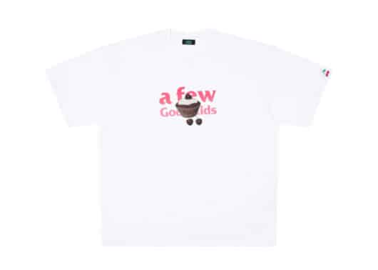 A Few Good Kids Cupcake Logo Tee White front view