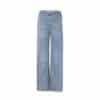 A Few Good Kids Embroidered Logo Distressed Denim Pants Blue back view