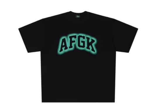 A Few Good Kids Glowing Effect Embroidered Logo Tee Black front view