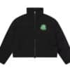 A Few Good Kids Glowing Effect Logo Puffer Jacket Black front view